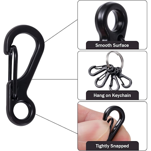 Mini-karabiinisetit - tum Clip Spring Snap Avaimenperäkoukut