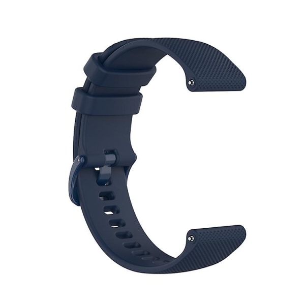 För Polar Ignite 20 mm liten plädtextur silikonarmbandsarmband Navy Blue