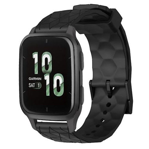 Garmin Forerunner Sq2 20 mm jalkapallokuvioidulle yksiväriselle watch Black