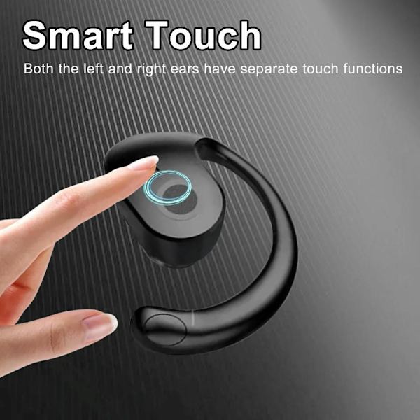 Ekte trådløse Bluetooth-ørepropper IPX5 Vanntett støydempende trådløse Bluetooth-ørepropper for Android/iOS Svart