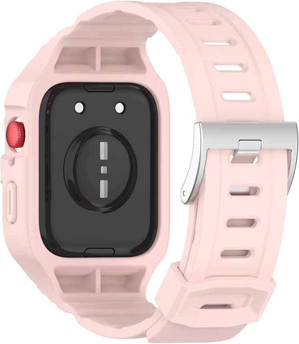 Stropp for Huawei Watch Fit 3/Fit 4 Integrert silikonstropp (rosa)