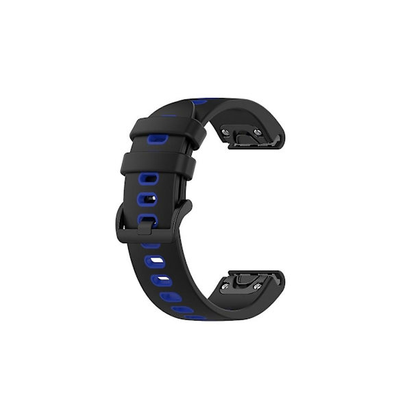 Rem for Garmin Fenix 6X 26 mm Silikon Sportsrem i to farger Svart-Blå