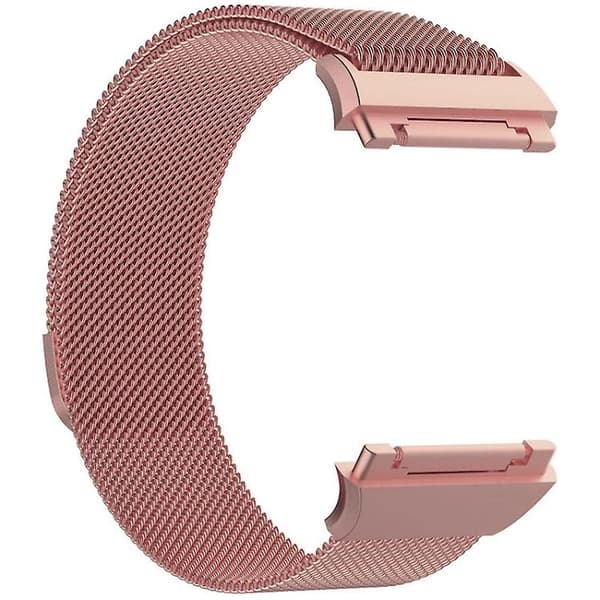 For Fitbit Ionic Milanese klokkebånd, stor størrelse: 24x2,2 cm Rose Pink
