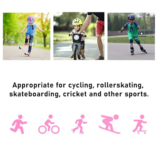 6 stk Skateboard Beskyttelsesudstyr Sæt Med Håndledsbeskytter, Knæpuder, Albue