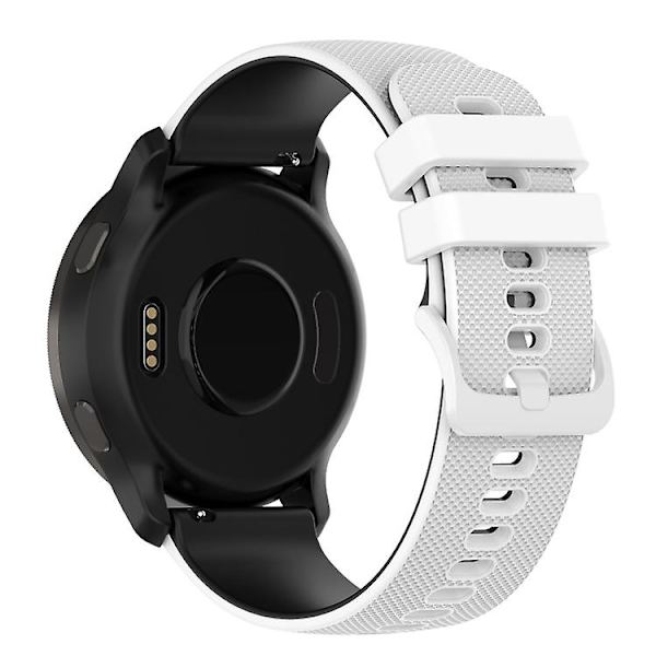 För Suunto 5 Peak Small Pläd Texture Tvåfärgad watch White Black