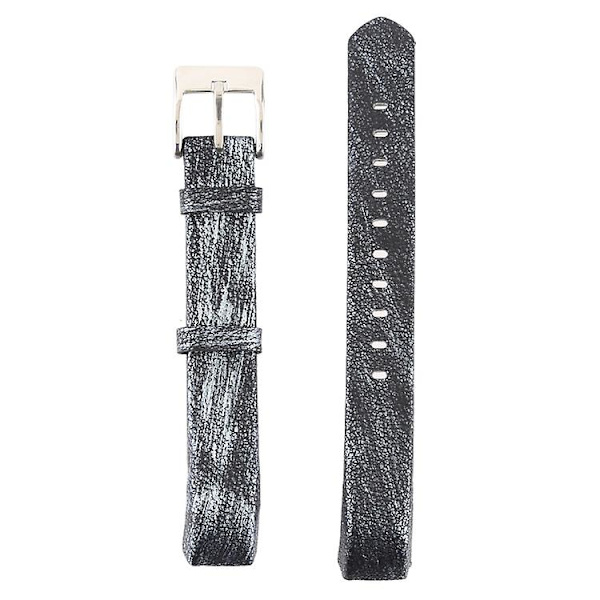 Smart Watch Shiny Leather Watch Band til Fitbit Alta Grey