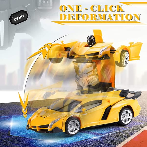 Fjernstyrte biler Transformer Robot RC Biler En-knapps deformasjon og 360 graders roterende drifting