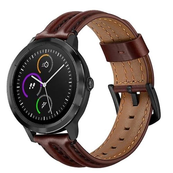 För Garmin Vivoactive3 / Vivomove Hr Double Keel Watch Band Dark Palm Oil