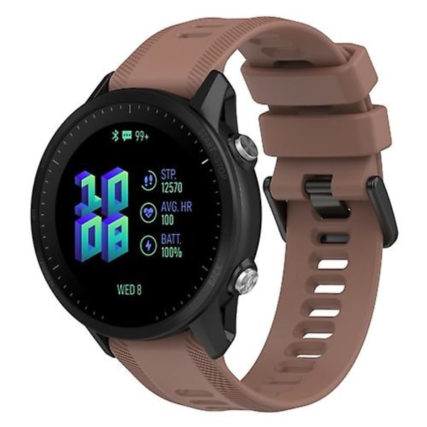 Til Garmin Forerunner 955 22mm Silikone Twill urbånd Coffee