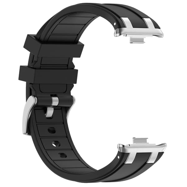 Stropp for Xiaomi Band 9 Pro/Band 8 Pro Solid Farge Silikonstropp (svart)