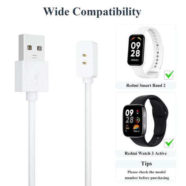 Lader for Xiaomi Redmi Watch 3 Hvit Bæreveske