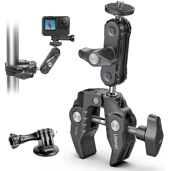 Super Clamp Camera Clamp Mount Monitor 360∼ Ballhead Magic Arm Double Ball Head Adapteri