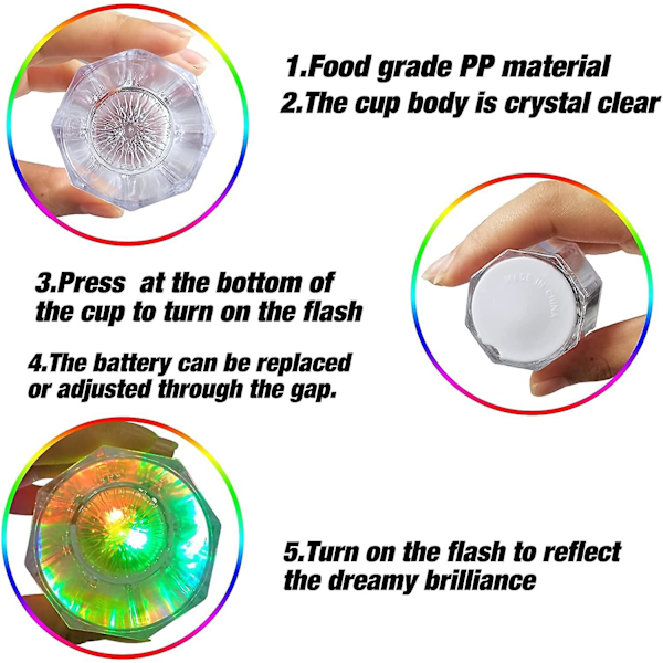 Light Up Shot Glass Sett med 24 Party Favors Shot Cups for voksne til fest Led Flash Drikkeglass Glow In The Dark