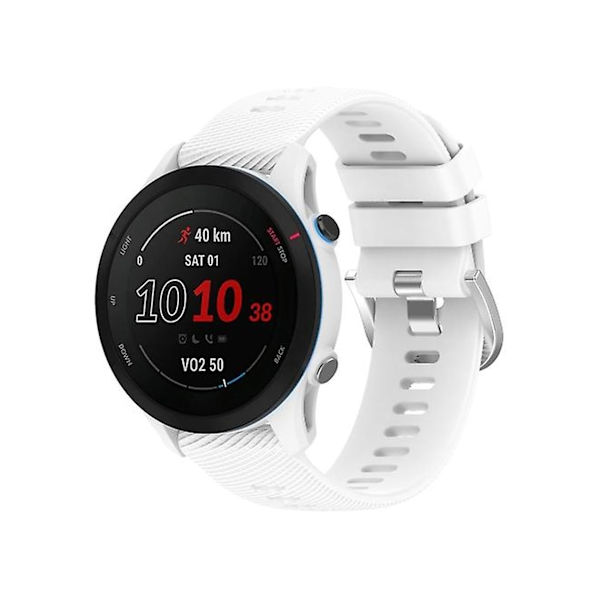 Rem för Garmin Forerunner255 22Mm Vit Kors Textur Silikon Armbandsur