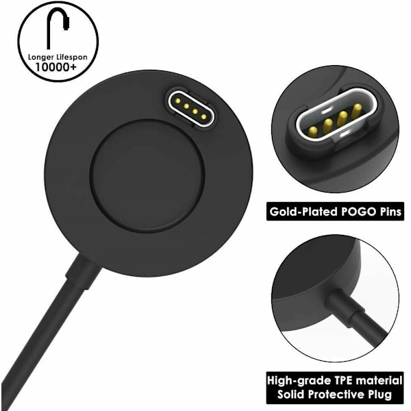 Laddare för olika Garmin Forerunner Fenix USB-laddningsdatakabel Dock Charger 2-pack