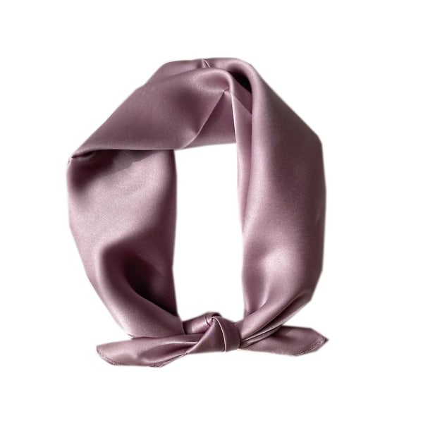 Kvinners silkeskjerf Firkantet skjerf Satin Bandana halsskjerf Light Purple