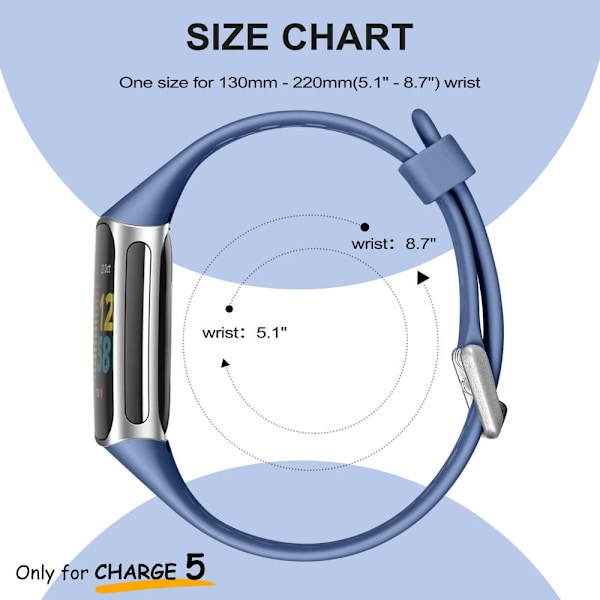 4-pakning Kompatibel med Fitbit Charge 5/Charge 6-bånd for kvinner og menn Pustende lufthull Sport armbånd