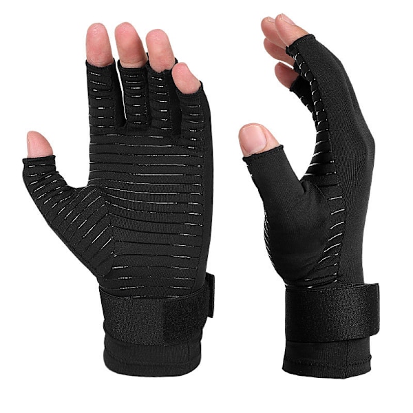 Sportsfitness hansker med halvfingers design, anti-skli, laget av kobberfiber