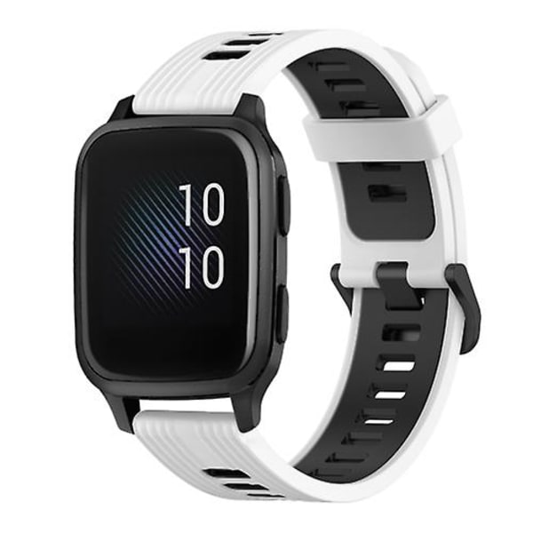 Garmin Venu Sq 20 mm pystykuvioiselle kaksiväriselle watch White-Black