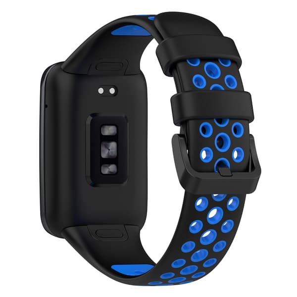 Stropp for Xiaomi Band 7 Pro Tofarget silikonstropp (Svart Blå)