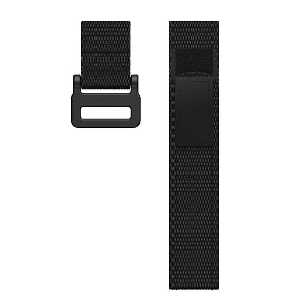 22 mm krog og løkke fastener nylon urbånd Black