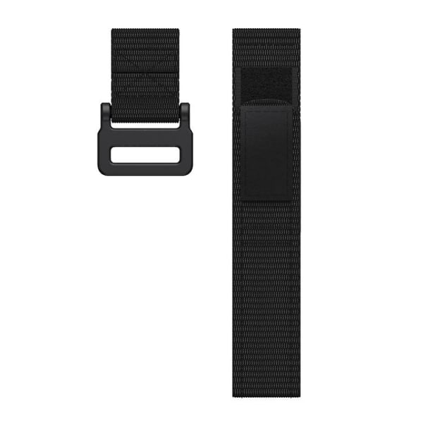 22 mm:n koukku ja silmukkakiinnitys Nylon watch Black