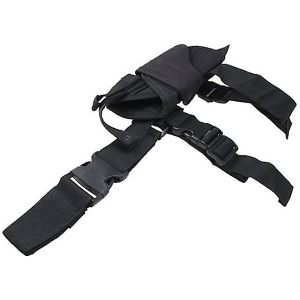 Drop Leg Holster Tactical Army musta säädettävä sotilaallinen Airsoft pistooli/ase Drop Leg reisikotelo Oikeakätinen Magezine pussilla