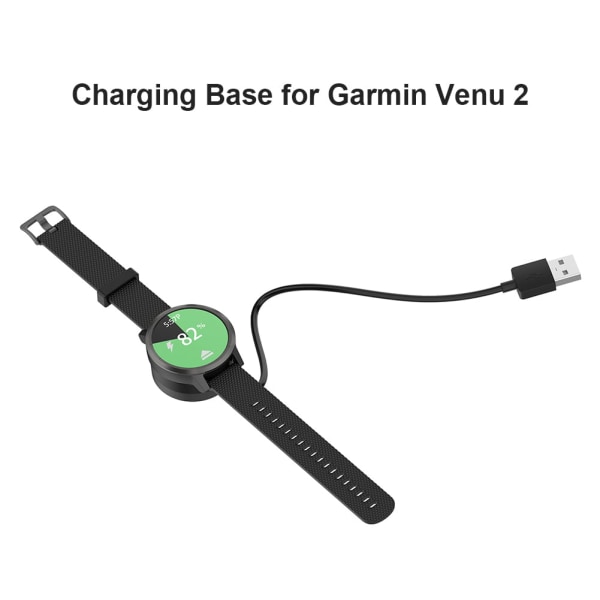 USB laddare Dock Base Laddningskabel Dataadapter för Venu 2 Fenix ​​5 Watch