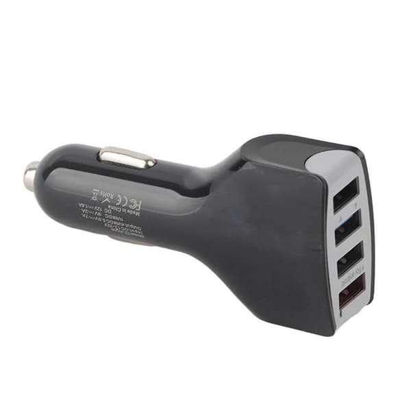 QC 3.0 Hurtigoplader Biloplader 4 Port USB Multifunktion Biltelefonoplader