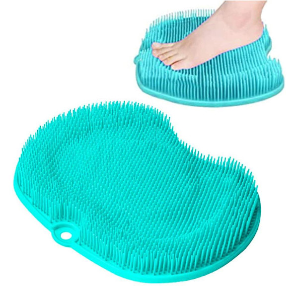 Fotskrubbmassageapparat, akupressurmatta med halkfria sugkoppar Green