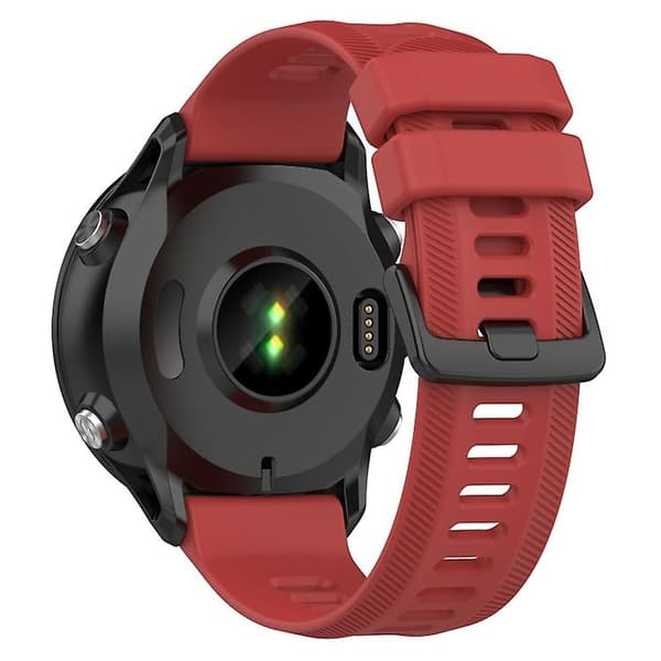 For Garmin Forerunner 955 22mm Silikon Twill-klokkerem Red