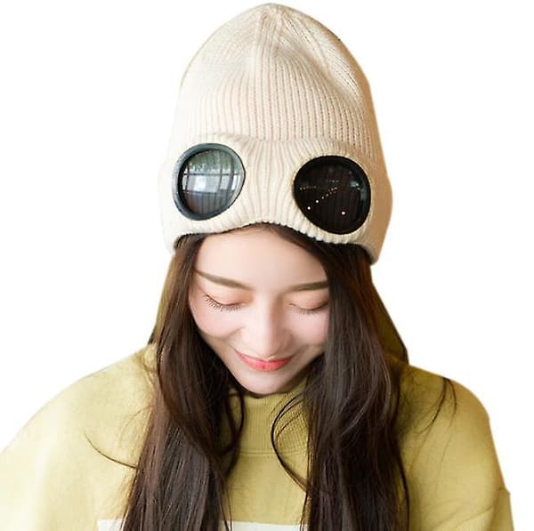Unisex lue for strikkede ullbriller white