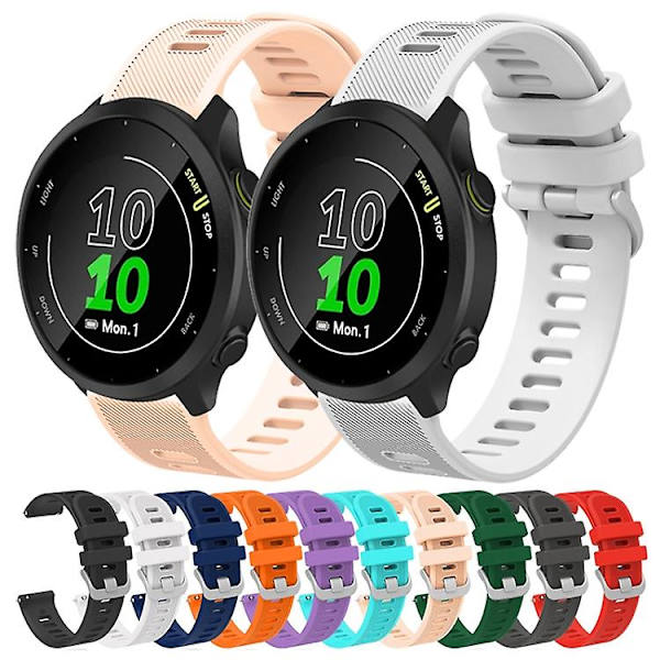Til Garmin Vivomove Style 20 mm Silikone Twill urbånd Red