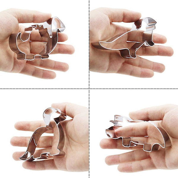 Dinosaur-formet kageudstikker, fondant-kageudstikker til børns bagning af småkager 8pcs