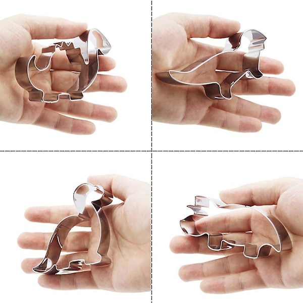 Dinosaurie-kakform, fondant-kakform för barn som bakar kakor 8pcs