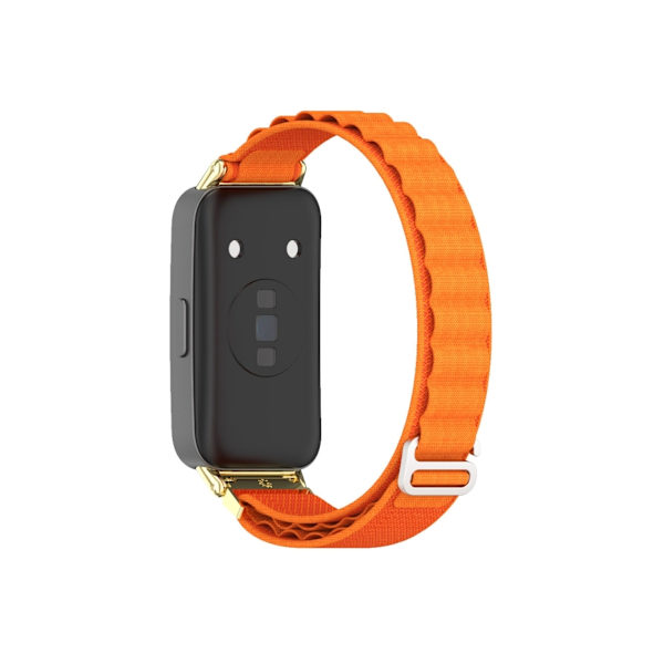 Smartwatch-rem för Huawei Strap 8 Mijobs andningsbar nylon (orange + guld)