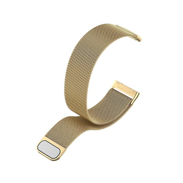 För Fitbit Versa 4 Milanese Magnetic Metal Weave klockband Gold