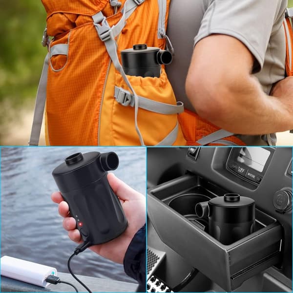 Elektrisk luftpumpe, oppustelig pumpe til paddleboard, dobbelttrins oppustelig pumpe til paddleboard