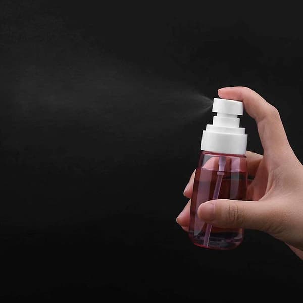 Suihkepullot matkakoko, 5 kpl hienosuihkepullosarja Transparent Pink