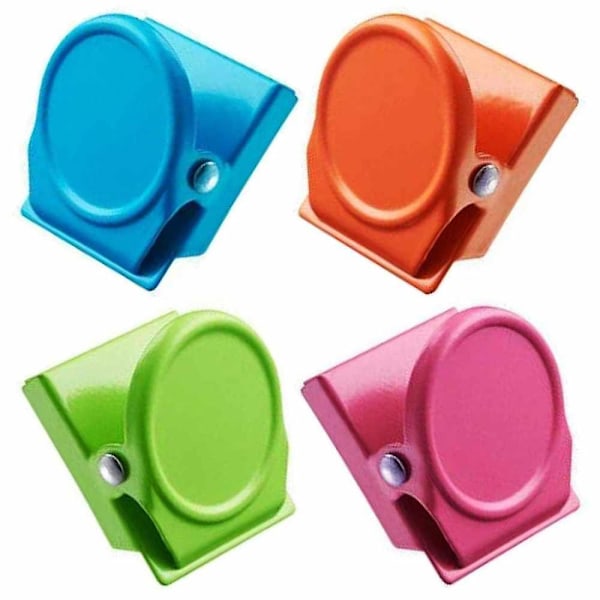 4pcs Magnetic Metal Clip, Magnets Clips, Refrigerator Magnets, Whiteboard Wall Magnetic Memo Note Clips