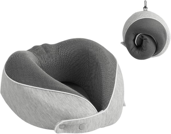 Memory Foam Rejsepude, U-formet hovedstøttepude (Grå)