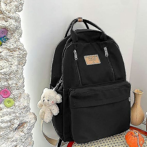 Skolryggsäck för kvinnor, casual reseryggsäckar 15,6 tum laptopryggsäck för tonårsflickor lätt ryggsäck vattentålig skolväska