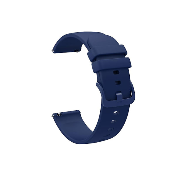 Rem for Garmin Venu 2S 18 mm - Marineblå ensfarget myk silikonklokkestropp