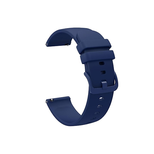 Rem til Garmin Vivomove 3 20Mm Navy Blå Solid Color Blød Silikone Urrem