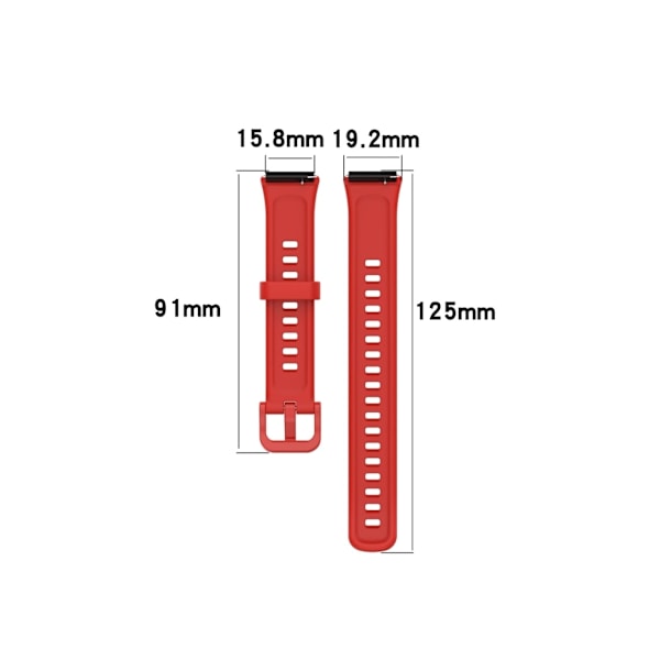 Silikon Smartwatch-armband för Huawei Strap 7 (Mist Orange Red)