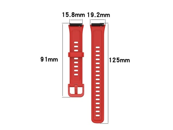 Silikon Smartwatch Rem for Huawei Strap 7 (Mist Orange Red)