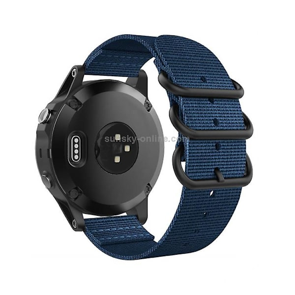 Til Garmin Fenix ​​5 22mm 3-ringet nylonurrem Mazarine