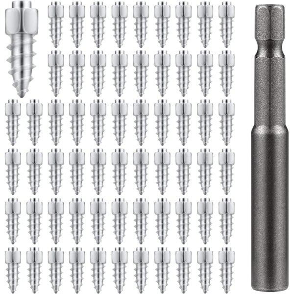 Skru-inn Dekkpigger - 12mm med Monteringsverktøy (100 Stykker)