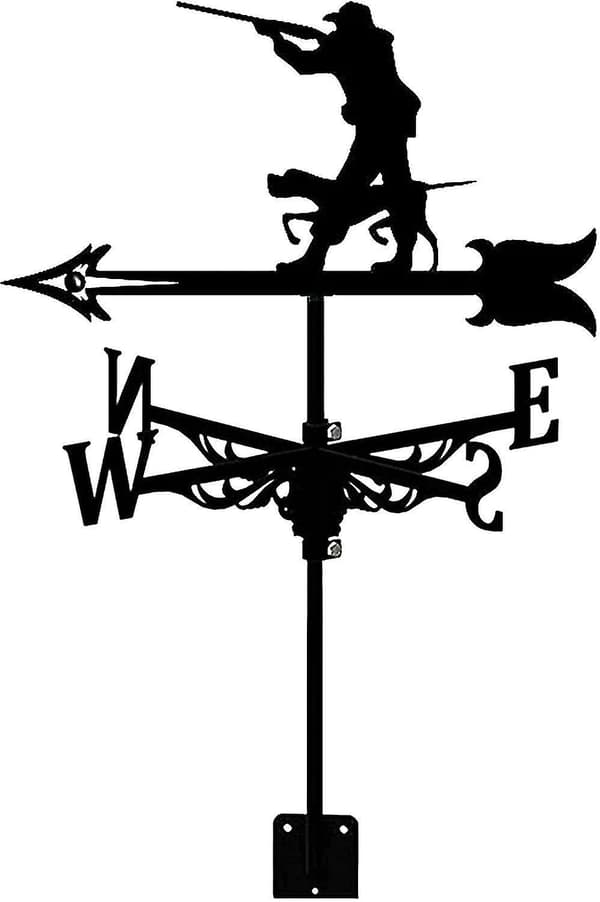 Weathervane Hunter Støbejern vindretningsindikator med tagmontering, Weat
