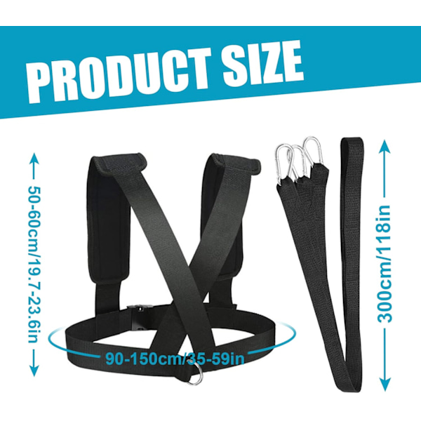 Sledsele Wrkut Motstand og Hjelpe Trener Fysisk Trening Motstand Rpe Kit Forbedre Hastighet, Utholdenhet og Styrke 9.8FT